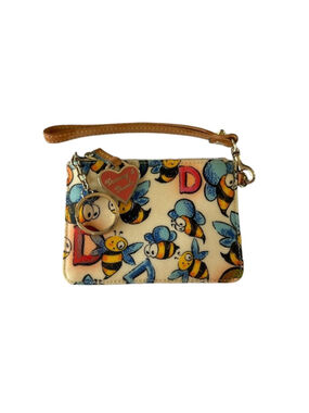 Dooney & Bourke Y2K Vintage Bumble Bee Wristlet Rainbow Zipper